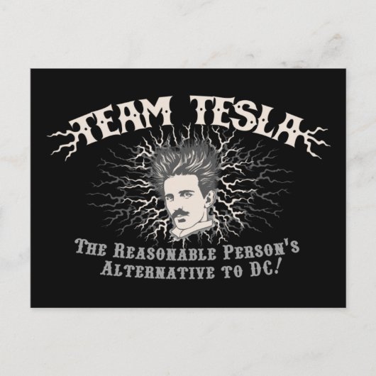 Team Tesla Static Hair Postkarte (Vorderseite)