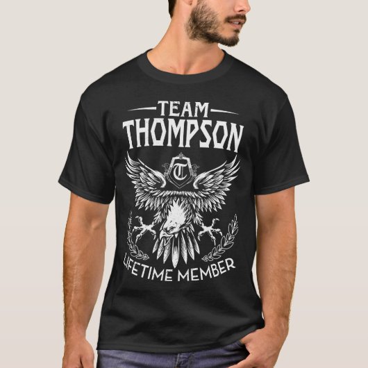 Team THOMPSON Lifetime Member Nachname T-Shirt (Vorderseite)