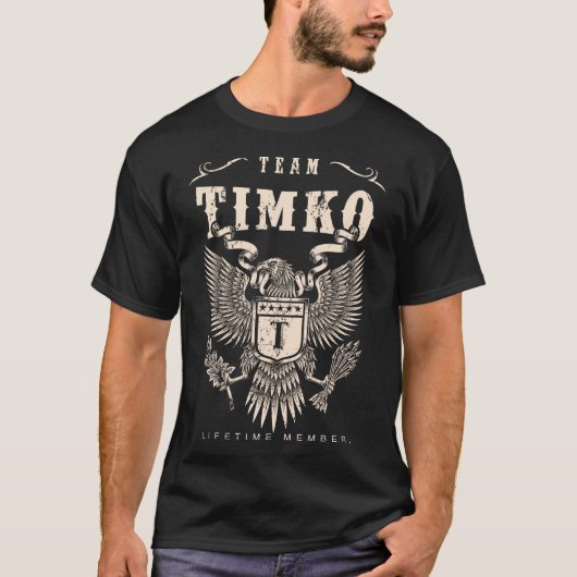 TEAM TIMKO Lifetime Mitglied. T-Shirt (Vorderseite)