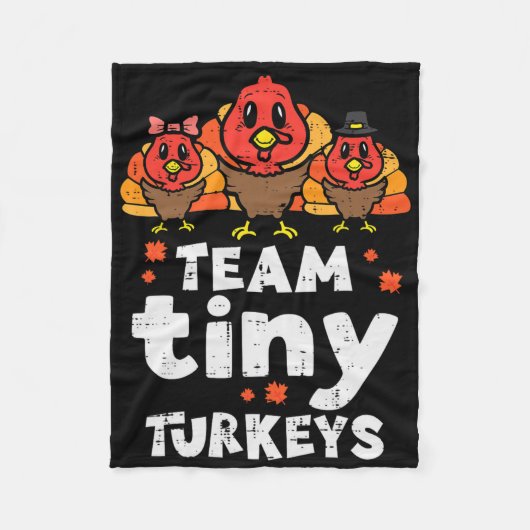 Team Tiny Trukeys Niedlich Erntedank Day Nicu Nurs Fleecedecke (Vorderseite)