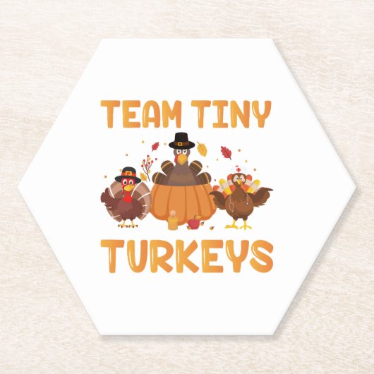 Team Tiny Trukeys Niedlich Erntedank Day Nicu Nurs Untersetzer (Vorderseite)
