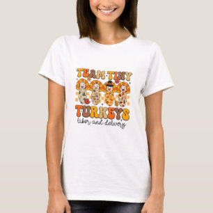 Team Tiny Turkeys Entbindungsstation Krankenschwes T-Shirt
