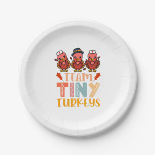 Team Tiny Turkeys Nurse Turkey Erntedank Fall N Pappteller