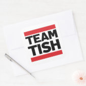 Team Tish Quadratischer Aufkleber (Umschlag)