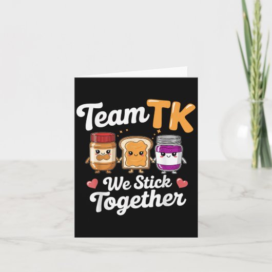 Team Tk Lehrer Übergangs-Kindergarten zurück Karte (Vorderseite)