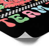 Team Tk Teacher Christmas Sweater Retro Xmas Tree Poster (Ecke)