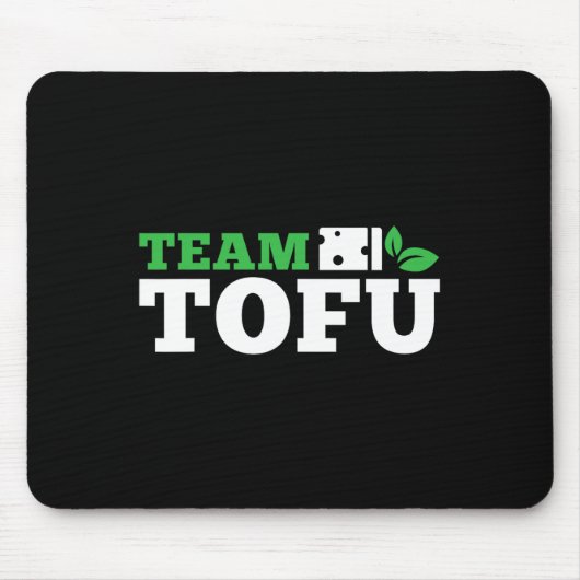 Team Tofu Workout Vegane Bodybuilding Fitness Pfla Mousepad (Vorne)