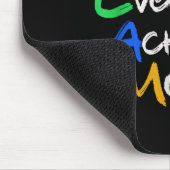 Team Together Everyone Achieves More Teamwork Moti Mousepad (Ecke)