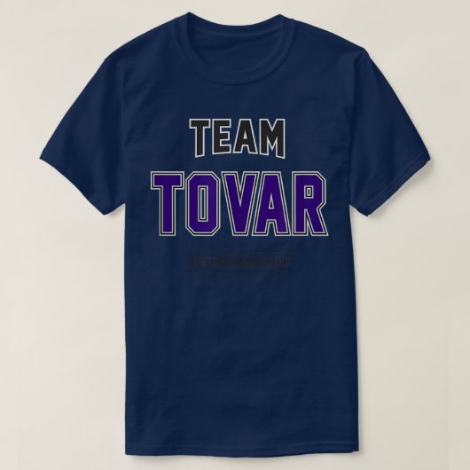 Team Tovar Gift Proud Familienname Nachname T-Shirt (Design vorne)