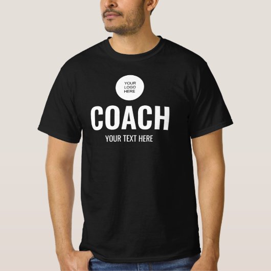 Team Trainer Upload Logo hier Mens Black T-Shirt (Vorderseite)