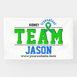 Team Transplantation Sport Green Ribbon individuel Banner