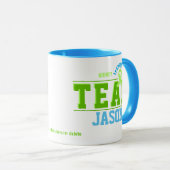 Team Transplantation Sport Green Ribbon individuel Tasse (VorderseiteRechts)