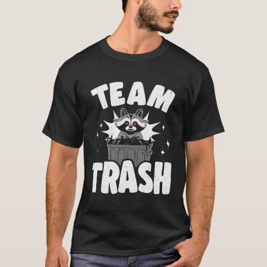 Team Trash Can Garbage Panda Raccoon T-Shirt (Vorderseite)