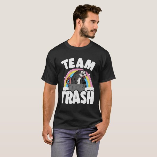 Team Trash Funny Opossum Rainbow Pullover H (Vorne ganz)