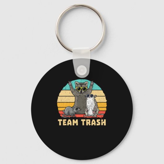 Team Trash Opossum Raccoon Rat, Funny Animals Garb Schlüsselanhänger (Vorderseite)