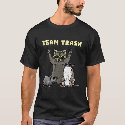 Team Trash Opossum Raccoon Rat Tiere Garbage Gan T-Shirt (Vorderseite)