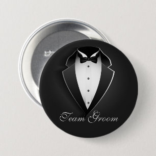 Team Trauzeuge Eleganter Smoking Button