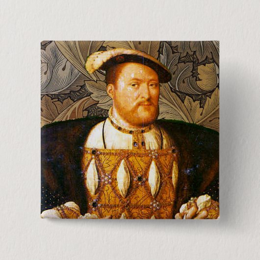 Team Tudor - Portrait von König Henry VIII Button (Vorderseite)