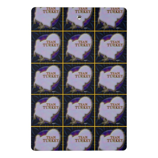 Team Türkei Mini Klemmbrett (Rückseite)