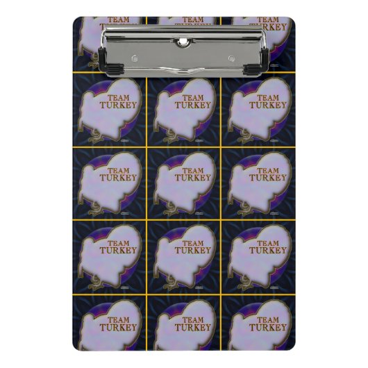 Team Türkei Mini Klemmbrett (Vorderseite)