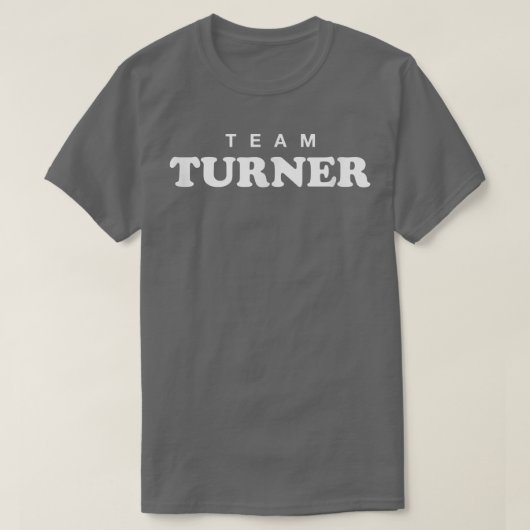 Team Turner Personalisierter Familienname T-Shirt (Design vorne)
