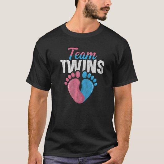 Team Twins Zitat für eine zweifache Mama der Gesch T-Shirt (Vorderseite)