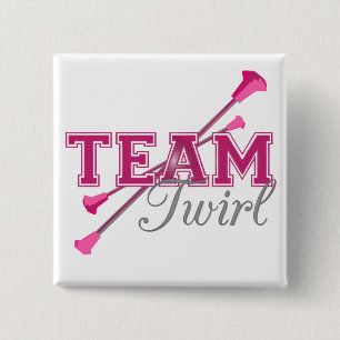 Team Twirl Baton Button