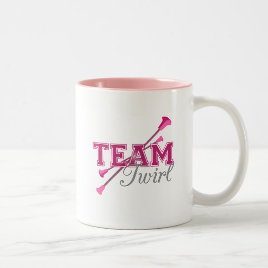 Team Twirl Baton Zweifarbige Tasse (Rechts)