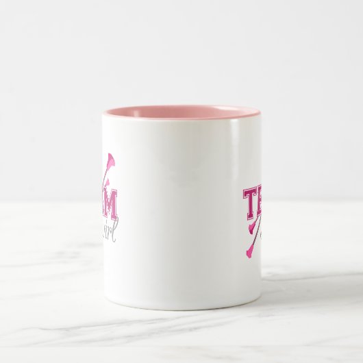 Team Twirl Baton Zweifarbige Tasse (Mittel)