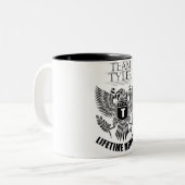 Team Tyler Lifetime-Mitglied Zweifarbige Tasse (Vorderseite Links)