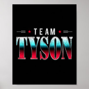 Team Tyson Familie Personalisiert Name Tyson Vinta Poster