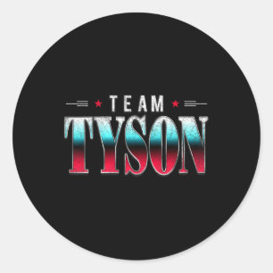 Team Tyson Familie Personalisiert Name Tyson Vinta Runder Aufkleber