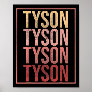 Team Tyson Familie Personalisierter Name Groovy Vi Poster