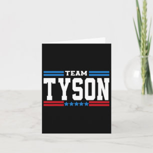 Team Tyson Lebenslanges Familienmitglied Nachname Karte