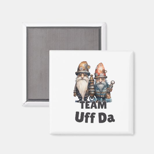 Team Uff Da Magnet (Vorderseite/Rückseite)