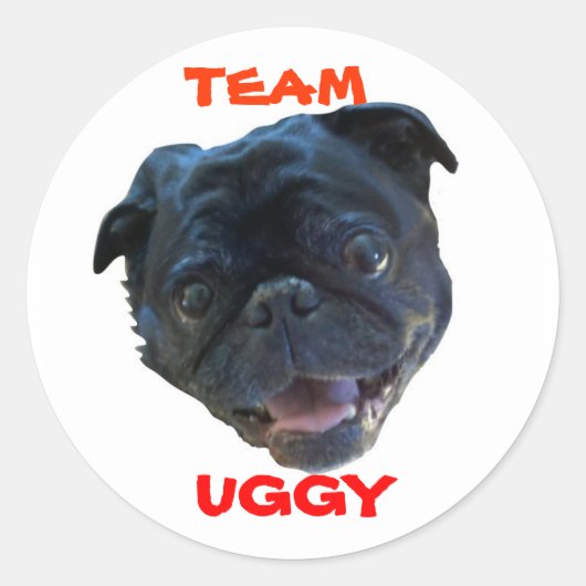 TEAM UGGY STICKERZ!! RUNDER AUFKLEBER (Vorderseite)