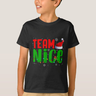 Team Unartig Nett Weihnachtsmann Hut Lustig Weihna T-Shirt