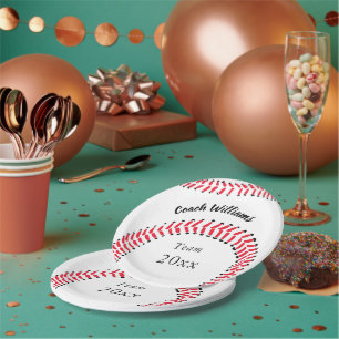 Team und Jahr für den Baseball-Coach-Add-on Pappteller