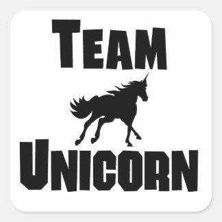 Team Unicorn Quadratischer Aufkleber