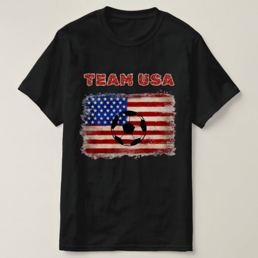 Team USA 2026 Distressed Flag Soccer Game Day T-Shirt (Design vorne)