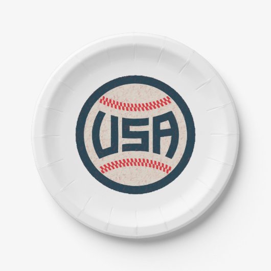 Team USA Baseball Pappteller (Vorderseite)