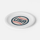 Team USA Baseball Pappteller (Schrägansicht)