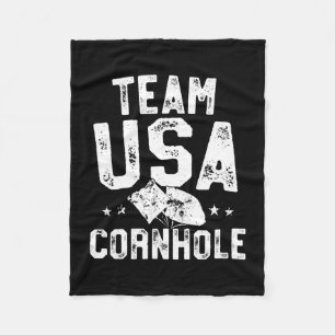 Team USA Cornhole Champion Bean Bag Wurf Fleecedecke
