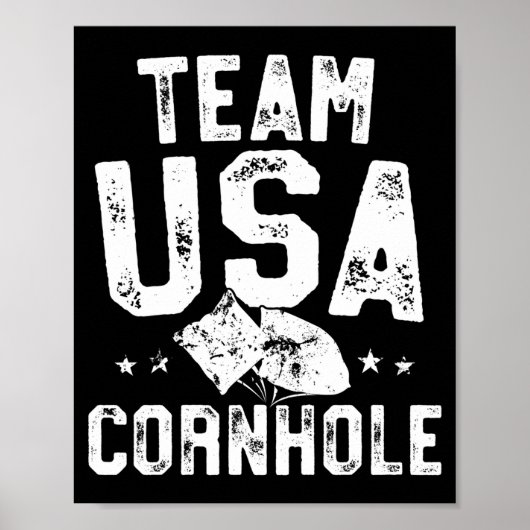 Team USA Cornhole Champion Bean Bag Wurf Poster (Vorne)