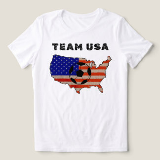 Team USA Distressed Flag Soccer Game Day 2026 Tri-Blend Shirt
