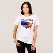 Team USA Distressed Flag Soccer Game Day 2026 Tri-Blend Shirt (Vorderseite voll)