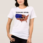 Team USA Distressed Flag Soccer Game Day 2026 Tri-Blend Shirt (Vorderseite)
