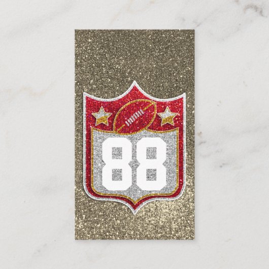 Team USA Sports Red and Gold Uni Football Visitenkarte (Vorderseite)