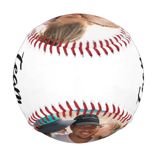 Team Vater Custom Foto Baseball (Rückseite)