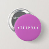 Team Vax | Pink Pro Impfstoff Hashtag Button (Vorne & Hinten)